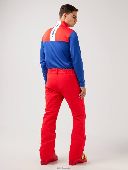 Men J.Lindeberg Racing Red Clarke Ski Pant Clothing 8R622240