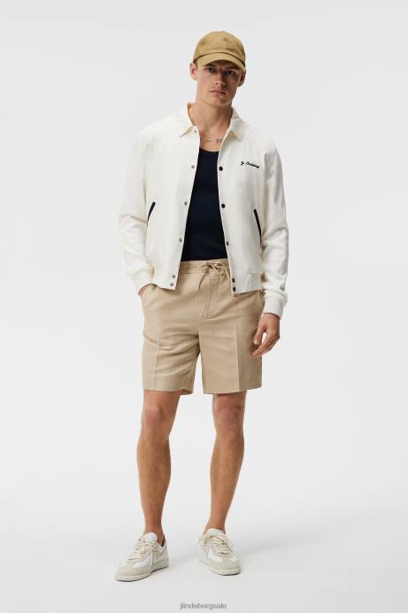 Men J.Lindeberg Safari Beige Baron Tencel Linen Shorts Clothing 8R621125