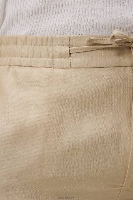 Men J.Lindeberg Safari Beige Baron Tencel Linen Shorts Clothing 8R621125