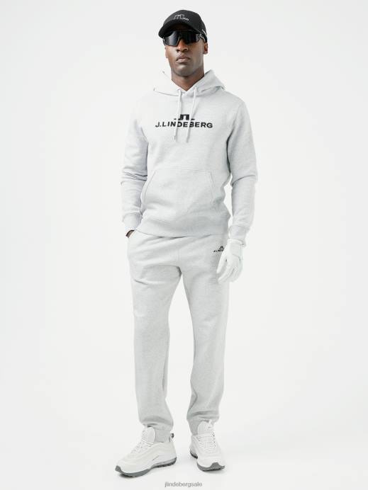 Men J.Lindeberg Stone Grey Melange Alpha Pant Clothing 8R622214