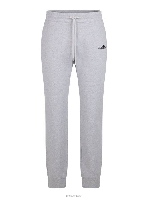 Men J.Lindeberg Stone Grey Melange Alpha Pant Clothing 8R622214