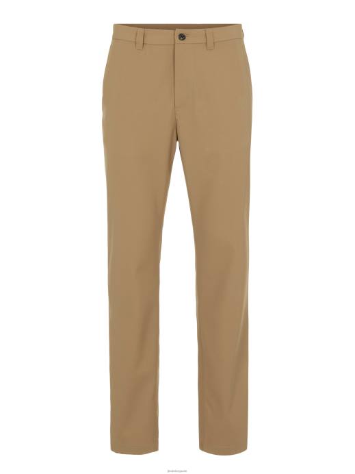 Men J.Lindeberg Tiger Brown Dropper Lux Twill Pants Clothing 8R622235