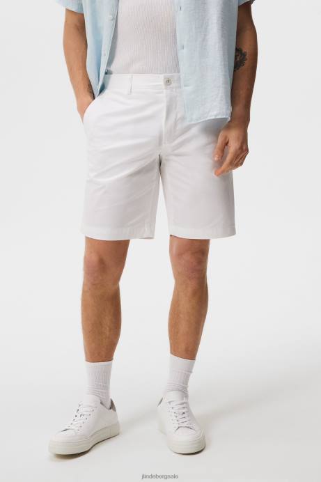 Men J.Lindeberg White Nathan Super Satin Shorts Clothing 8R621130