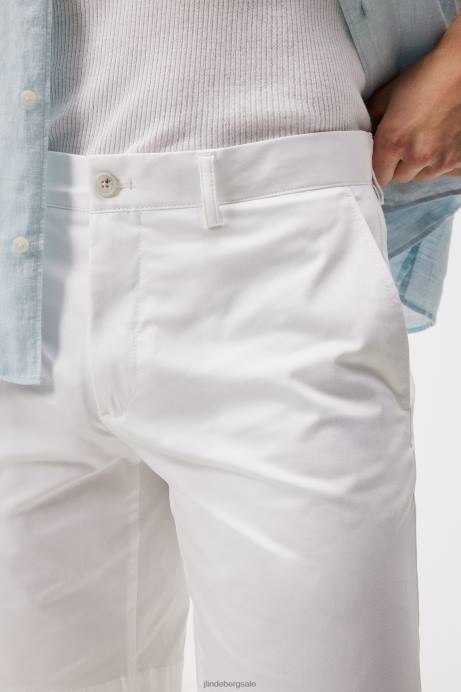 Men J.Lindeberg White Nathan Super Satin Shorts Clothing 8R621130