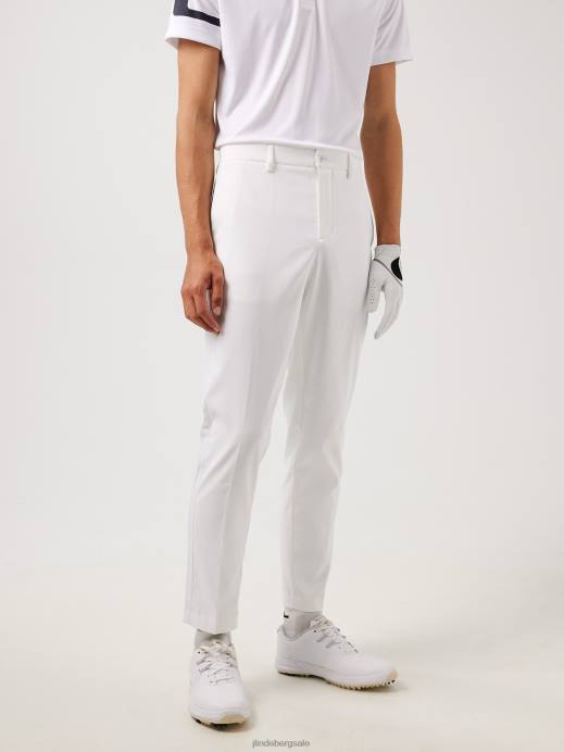 Men J.Lindeberg White Ross Golf Pant Clothing 8R622251