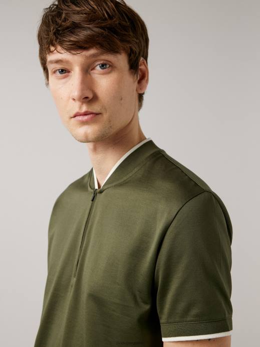 Men J.Lindeberg Deep Depths Leo Quarter Zip Polo Clothing 8R622105