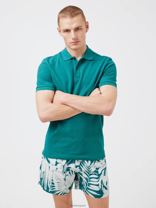 Men J.Lindeberg Deep Lake Troy Pique Polo Clothing 8R622090