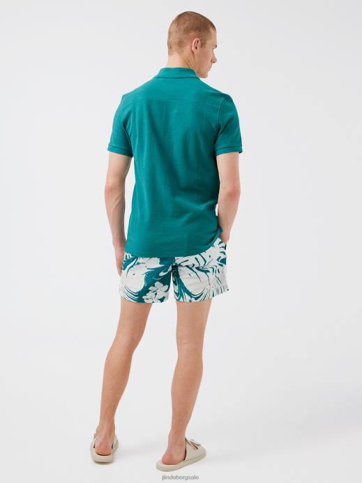 Men J.Lindeberg Deep Lake Troy Pique Polo Clothing 8R622090