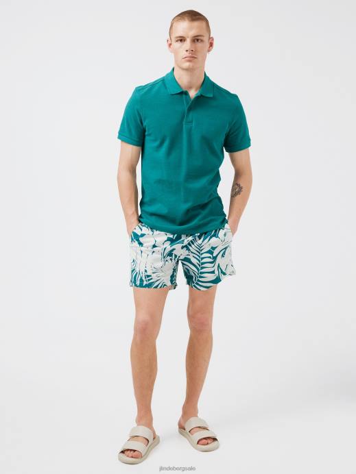 Men J.Lindeberg Deep Lake Troy Pique Polo Clothing 8R622090