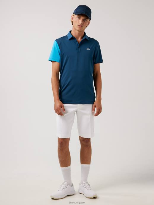 Men J.Lindeberg Majolica Blue Simon Golf Polo Clothing 8R622126