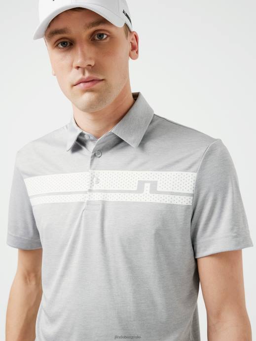 Men J.Lindeberg Micro Chip Melange Clark Golf Polo Clothing 8R622103