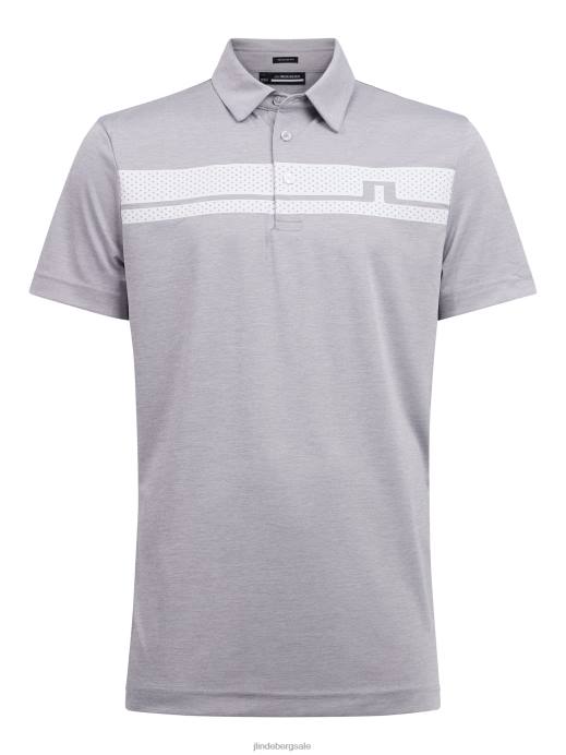Men J.Lindeberg Micro Chip Melange Clark Golf Polo Clothing 8R622103