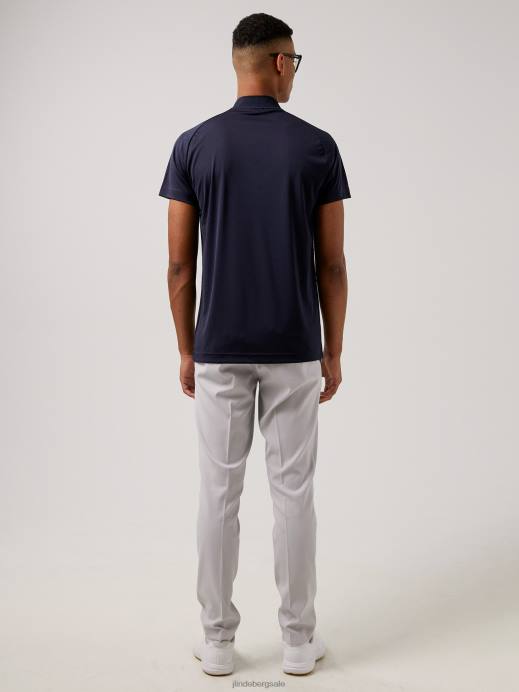 Men J.Lindeberg Navy Benga Print Golf Top Clothing 8R622127