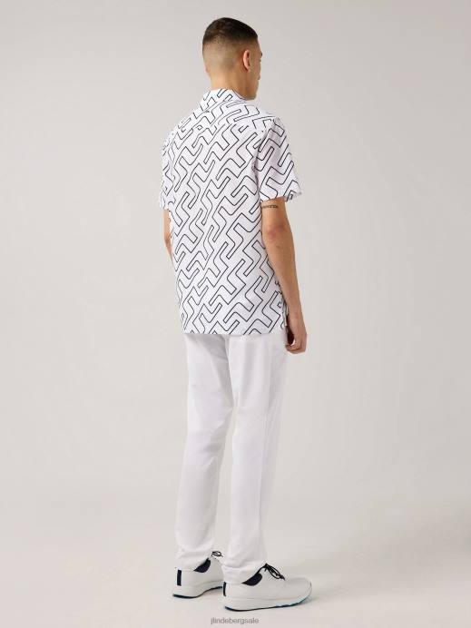 Men J.Lindeberg Navy Bridge Monogram Resort Golf Shirt Clothing 8R622098