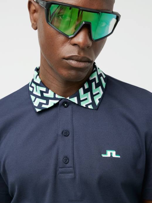 Men J.Lindeberg Navy Lux Bridge Golf Polo Clothing 8R622080
