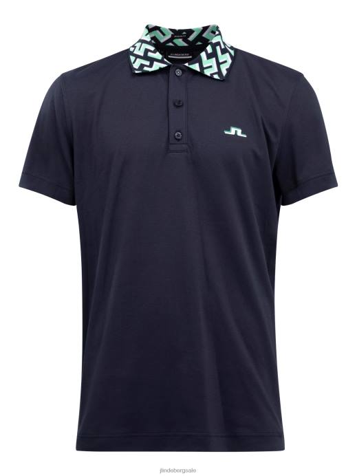 Men J.Lindeberg Navy Lux Bridge Golf Polo Clothing 8R622080