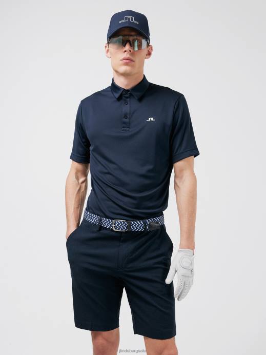 Men J.Lindeberg Navy Peat Relaxed Fit Polo Clothing 8R622069