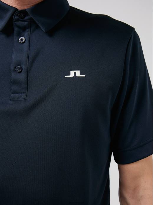 Men J.Lindeberg Navy Peat Relaxed Fit Polo Clothing 8R622069