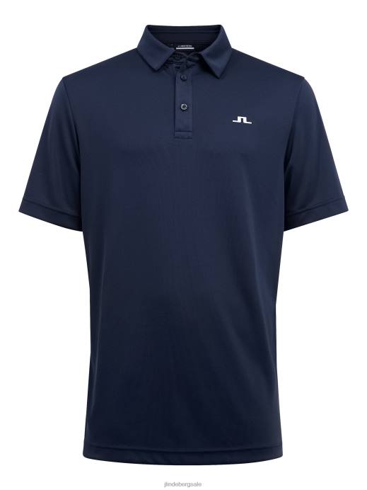 Men J.Lindeberg Navy Peat Relaxed Fit Polo Clothing 8R622069