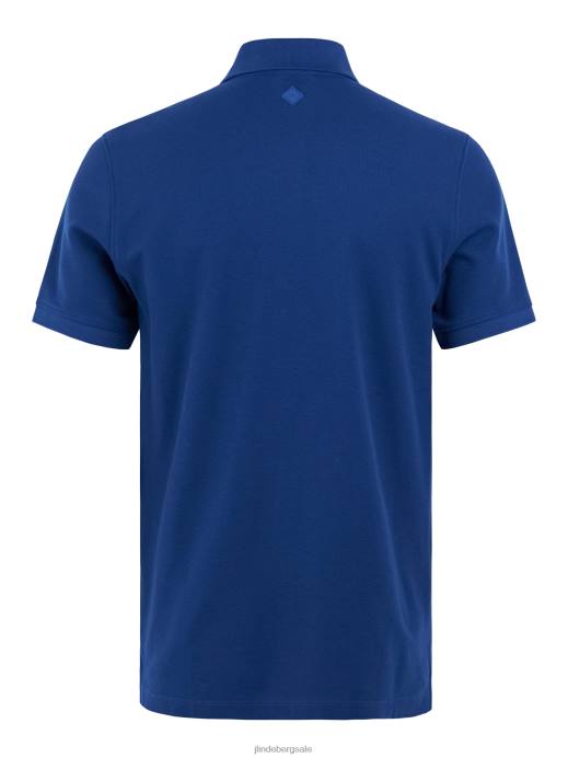 Men J.Lindeberg Navy Peony Arlo Logo Patch Polo Clothing 8R622067
