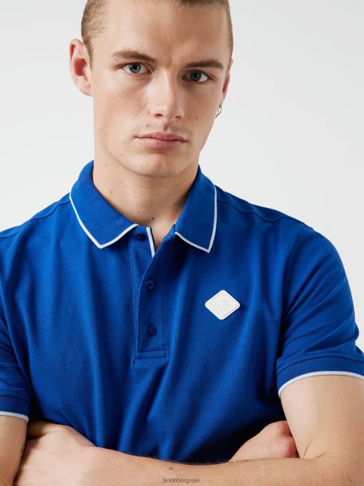 Men J.Lindeberg Surf the Web Kenny Cotton Polo Clothing 8R622089