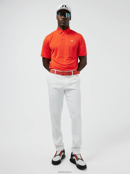 Men J.Lindeberg Tangerine Tango Peat Relaxed Fit Polo Clothing 8R622070
