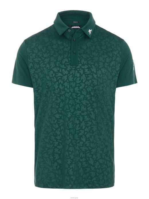 Men J.Lindeberg Treeline Green Joel Golf Polo Clothing 8R622118