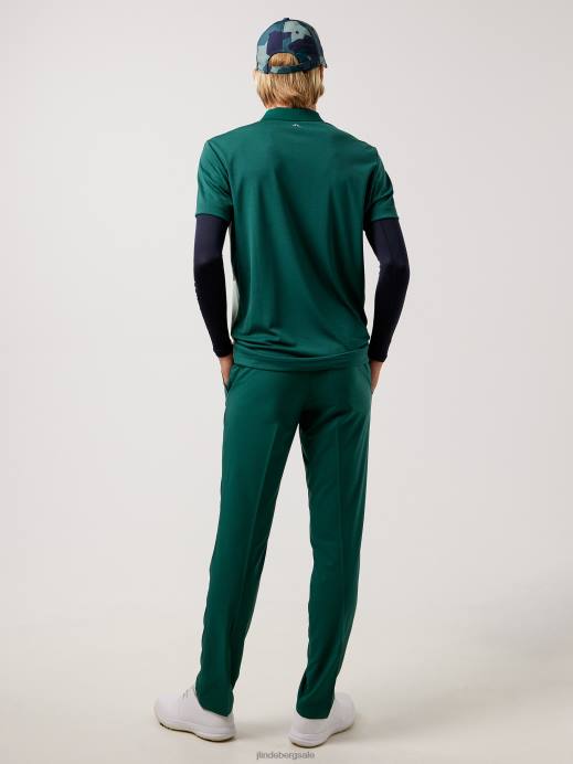 Men J.Lindeberg Treeline Green Maxim Golf Polo Clothing 8R622122