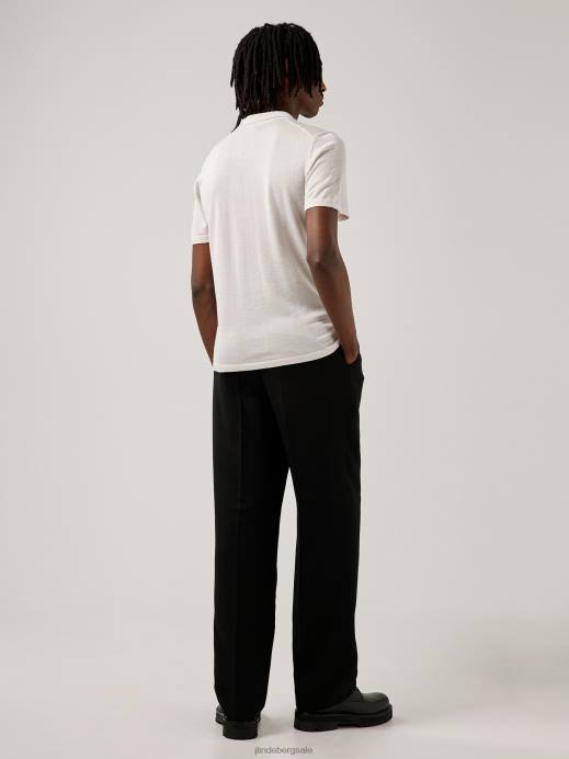 Men J.Lindeberg Whisper White Nino Knitted Polo Clothing 8R622113