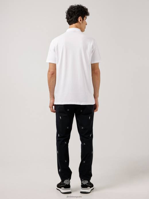 Men J.Lindeberg Whisper White Strike Rib Jersey Polo Clothing 8R622108