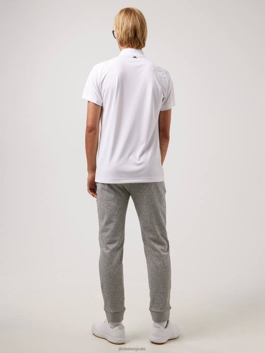 Men J.Lindeberg White Benga Print Golf Top Clothing 8R622128