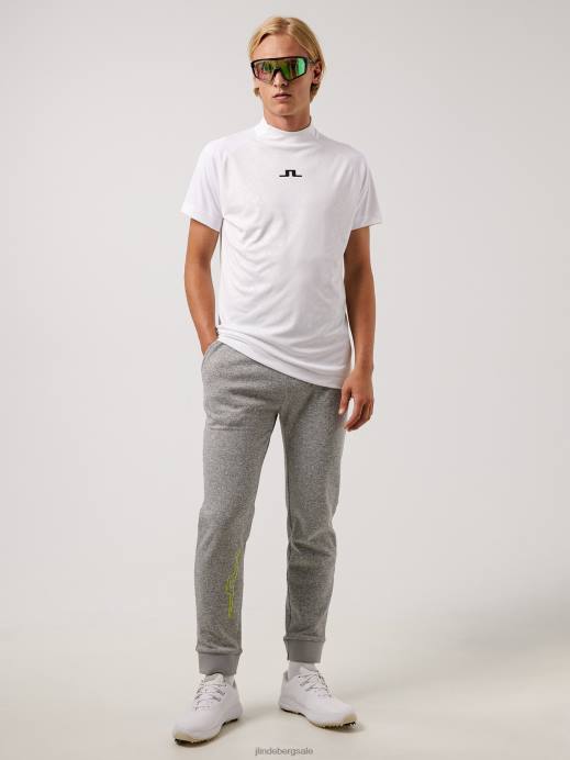 Men J.Lindeberg White Benga Print Golf Top Clothing 8R622128