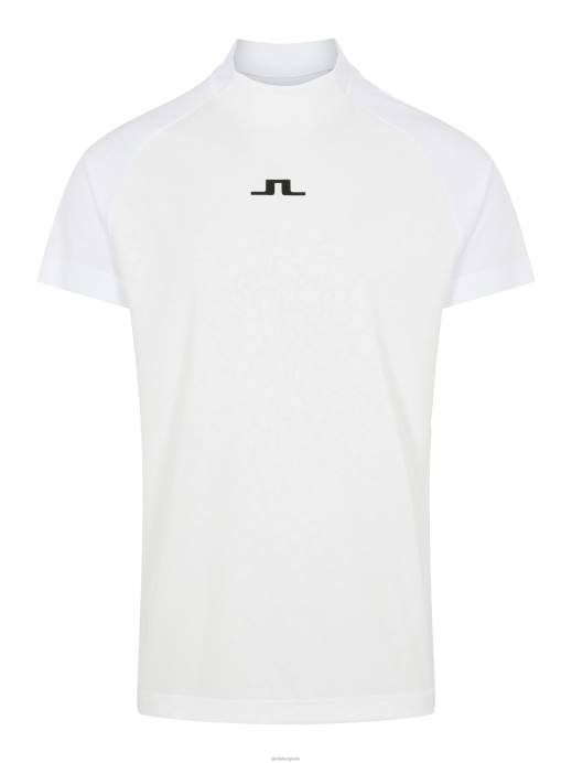 Men J.Lindeberg White Benga Print Golf Top Clothing 8R622128