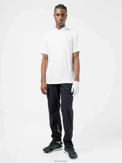 Men J.Lindeberg White Jordan Relaxed Fit Polo Clothing 8R622073