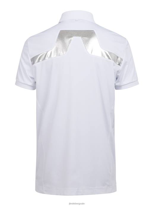 Men J.Lindeberg White Kv Golf Polo - Tour Collection Clothing 8R622097