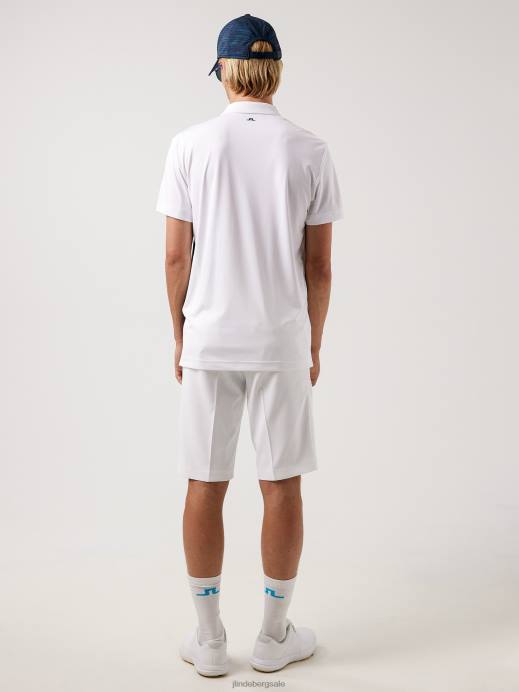 Men J.Lindeberg White Maxim Golf Polo Clothing 8R622121