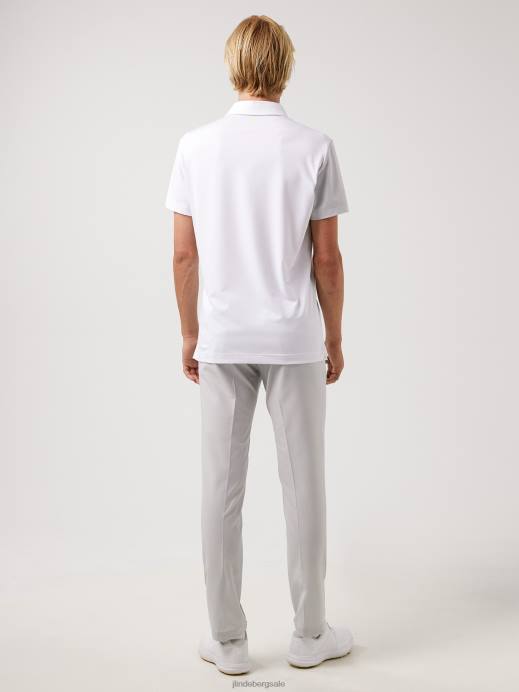 Men J.Lindeberg White Simon Golf Polo Clothing 8R622125