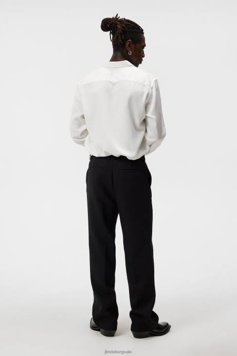 Men J.Lindeberg Cloud White Comfort Tencel Slim Shirt Clothing 8R621152