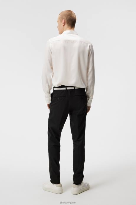 Men J.Lindeberg Cloud White Comfort Tencel Slim Shirt Clothing 8R621185