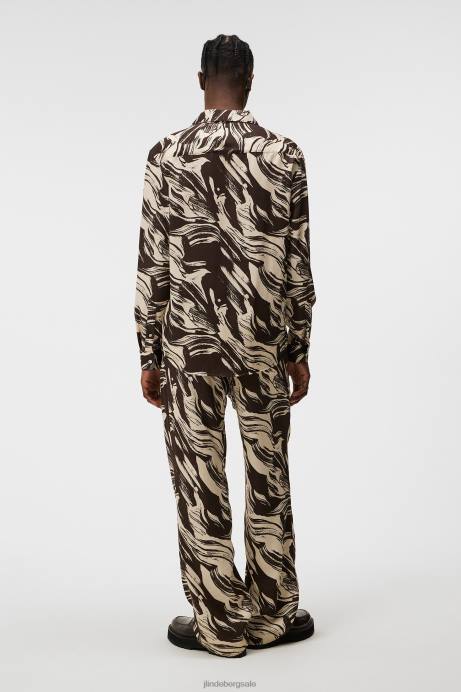 Men J.Lindeberg Delicioso Playa Printed Tencel Shirt Clothing 8R621149