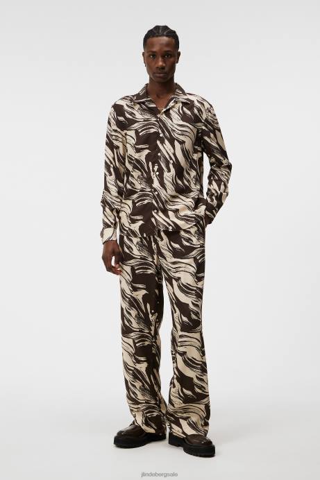 Men J.Lindeberg Delicioso Playa Printed Tencel Shirt Clothing 8R621149