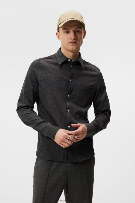 Men J.Lindeberg High Rise Jersey Slim Shirt Clothing 8R621183
