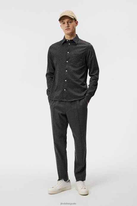 Men J.Lindeberg High Rise Jersey Slim Shirt Clothing 8R621183