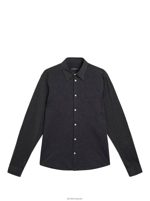 Men J.Lindeberg High Rise Jersey Slim Shirt Clothing 8R621183