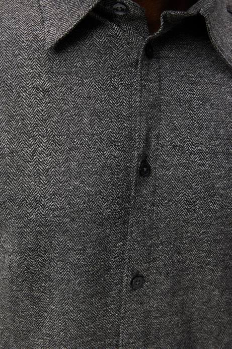 Men J.Lindeberg Mid Grey Melange Marlon Jersey Slim Shirt Clothing 8R621155