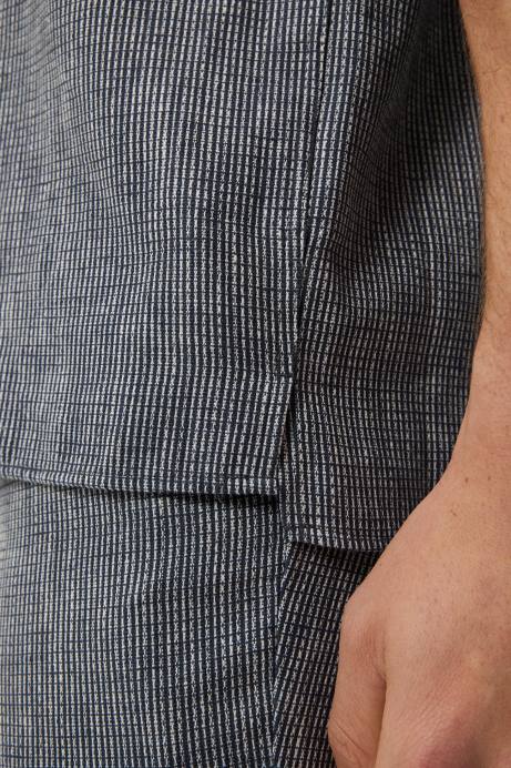 Men J.Lindeberg Navy Linen Mix Relax Shirt Clothing 8R621169