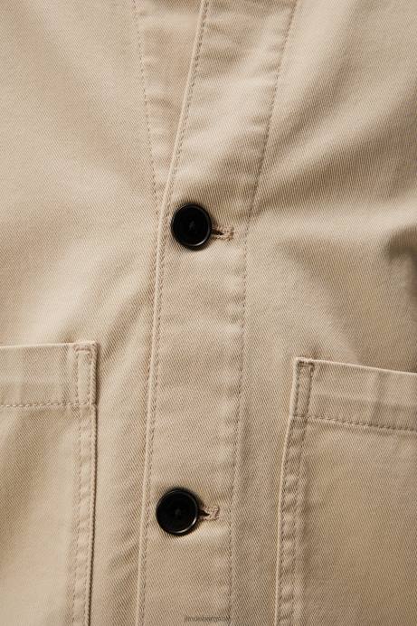 Men J.Lindeberg Oyster Gray Lando Organic Twill Overshirt Clothing 8R621159