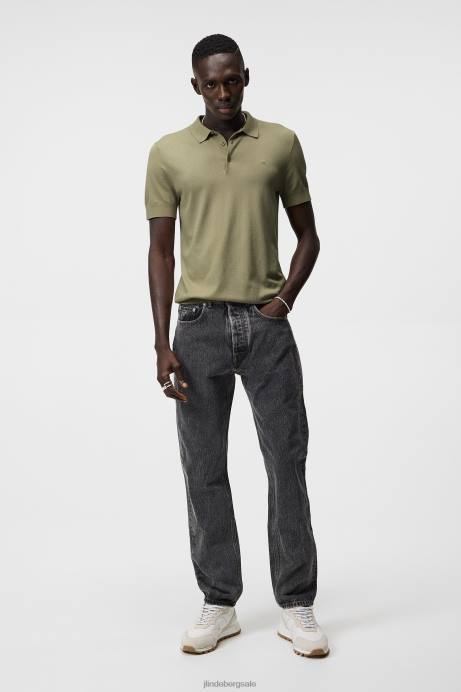 Men J.Lindeberg Aloe Ridge Rayon Silk Polo Clothing 8R621064