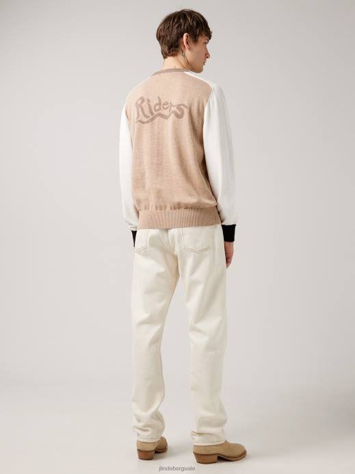 Men J.Lindeberg Batique Khaki Morgan Color Blocked Sweater Clothing 8R622356