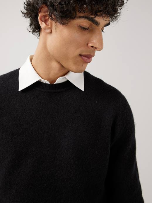 Men J.Lindeberg Black Cole Yak Blend Sweater Clothing 8R622367